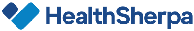 HealthSherpa insurance provider logo with blue colors