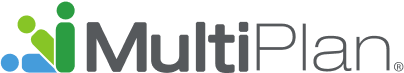 MultiPlan insurance provider logo with green and blue colors