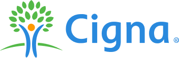 Cigna insurance provider logo with green and blue colors